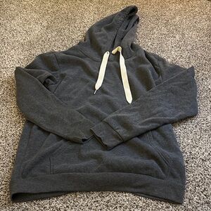 Charcoal Hoodie with Cream Accents
